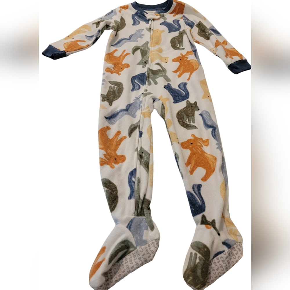 Winter animal footed pajamas size 3T